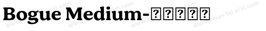 Bogue Medium字体转换